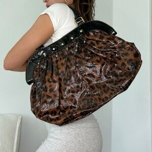 Y2K Galian Brown and Black Cheetah Print Purse